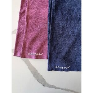 JadeYoga Microfiber Yoga 2 Towels Lot Purple & Blue 23x74 EUC